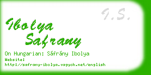 ibolya safrany business card