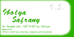 ibolya safrany business card